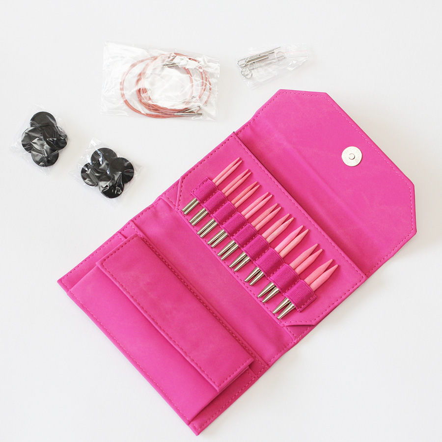 Набор укороченных спиц 7 см Lykke Blush Fuchsia
